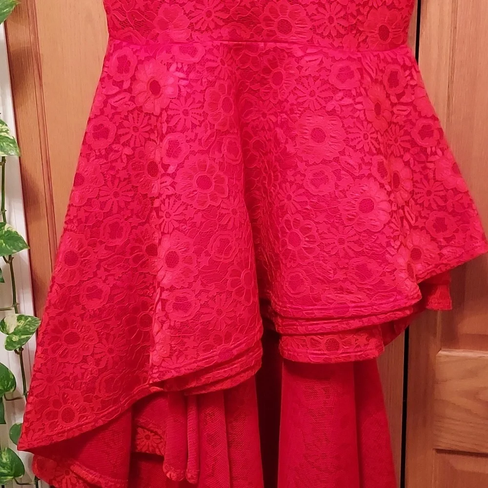 EIEN EUC Red Lace Dress - Picture 3 of 12